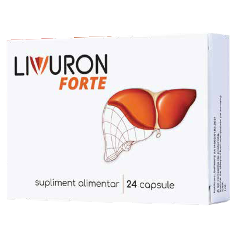 Protectoare hepatice - Livuron forte, 24 capsule, Plantapol, sinapis.ro