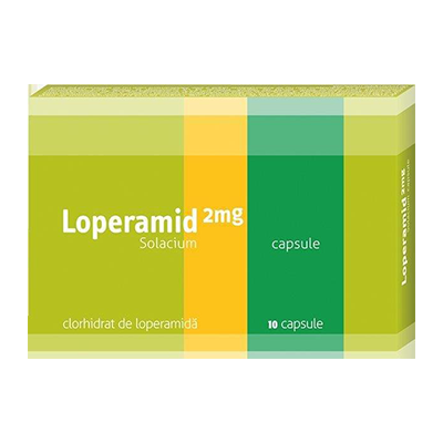 Antidiareice - Loperamid, 2mg, 10 capsule, Solacium, sinapis.ro