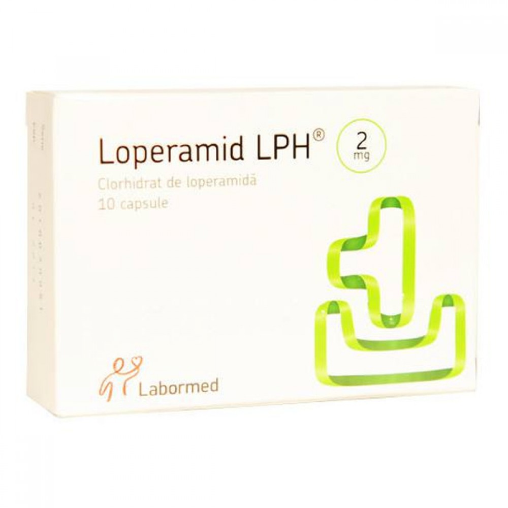 Antidiareice - Loperamid LPH, 2mg, 10 capsule, Labormed, sinapis.ro