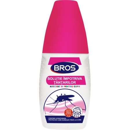 Protectie anti-insecte - Loțiune spray împotriva țânțarilor și căpușelor, pentru copii Bros, 50ml, Sana Est, sinapis.ro