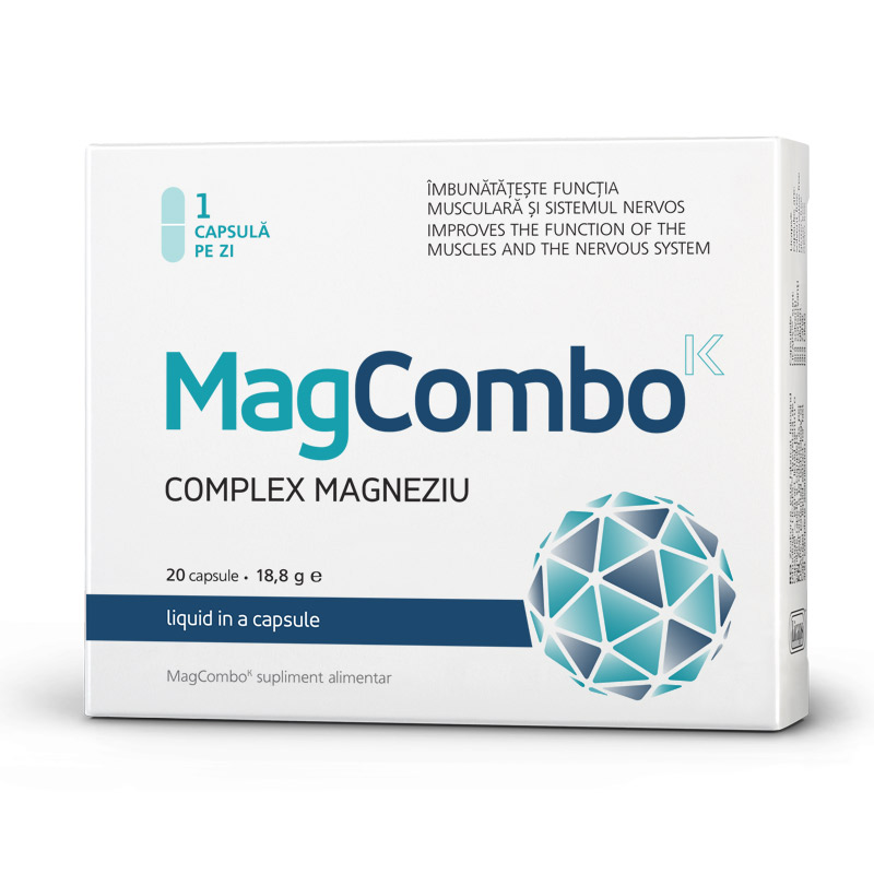  - MagCombo complex magneziu 940 mg, 20 capsule, Vitaslim, sinapis.ro