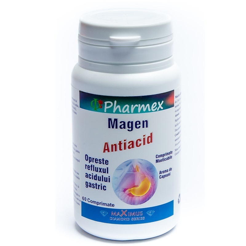 Antiacide - Magen, 90 comprimate, Pharmex, sinapis.ro