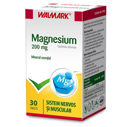 Uz general - Magnesium 200 mg, 30 tablete, Walmark, sinapis.ro