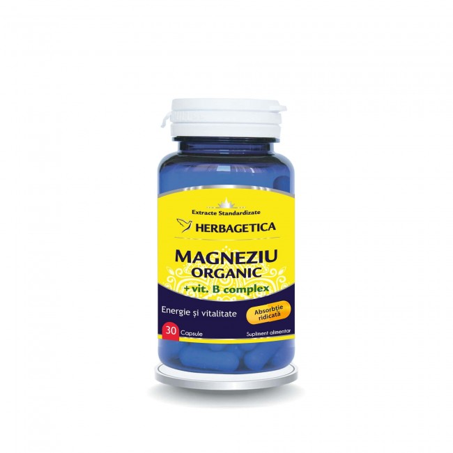 Minerale - Magneziu organic 30cps, sinapis.ro