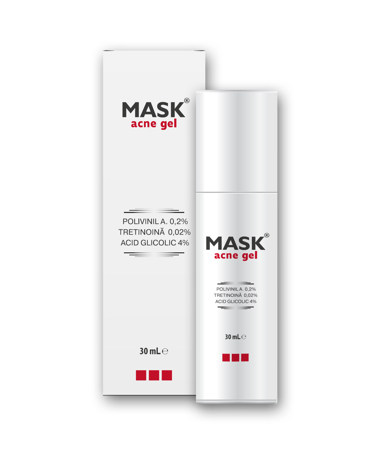 Acnee - MASK® gel, tratament acnee ușoară, 30ml, sinapis.ro
