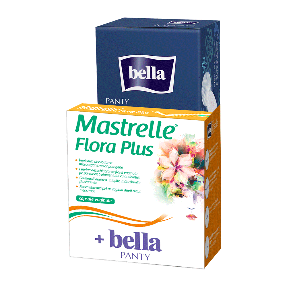 Tratamente - Mastrelle flora plus capsule vaginale + Bella panty ideale Pachet promotional, sinapis.ro