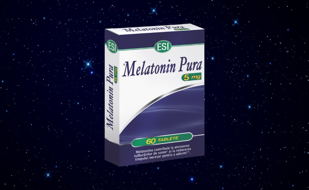 Sedative - Melatonin Pura 5 mg, 60 comprimate, Esi Spa, sinapis.ro