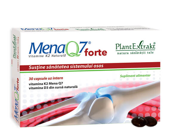 Uz general - Mena Q7 Forte vitamina K2 naturală, 30 capsule, PlantExtrakt, sinapis.ro