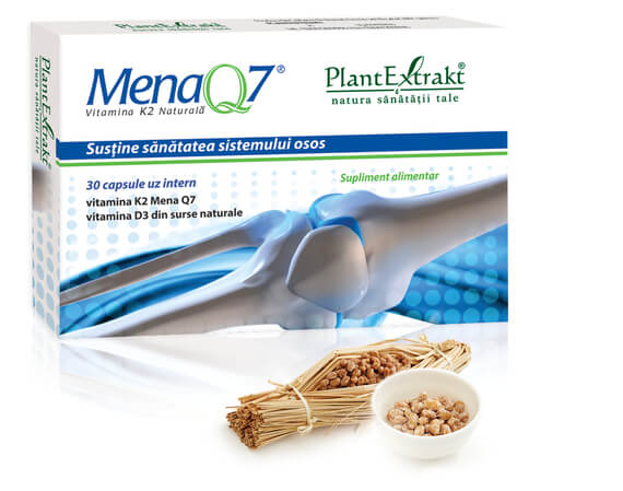 Uz general - Mena Q7 vitamina K2 naturală, 30 capsule, PlantExtrakt, sinapis.ro
