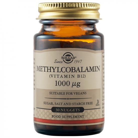 Adulti - Metilcobalamina Vitamina B12 1000 mcg, 30 tablete, Solgar, sinapis.ro