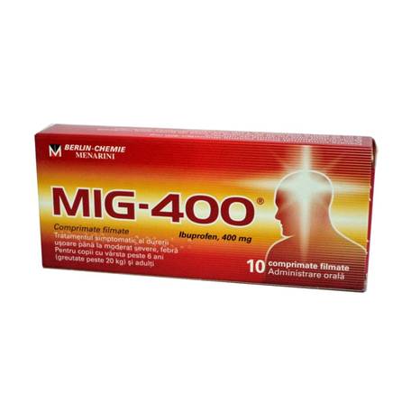 Antiinflamator - Mig 400, 10 comprimate, Berlin-Chemie, sinapis.ro