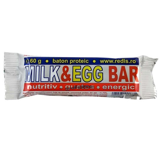 Batoane proteice - Milk & Egg Bar baton proteic 60g, Redis, sinapis.ro