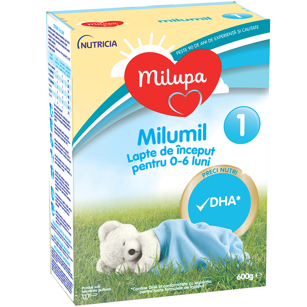 Lapte - Milupa Milumil 1, 600g, de la 0-6 luni, sinapis.ro
