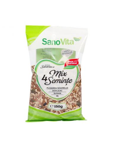 SEMINTE SI NUCI - Mix 4 semințe 150g, SanoVita, sinapis.ro