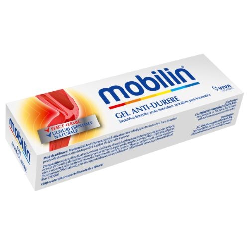 Dureri musculare - Mobilin gel anti-durere tub, 50 ml, Viva Pharma, sinapis.ro