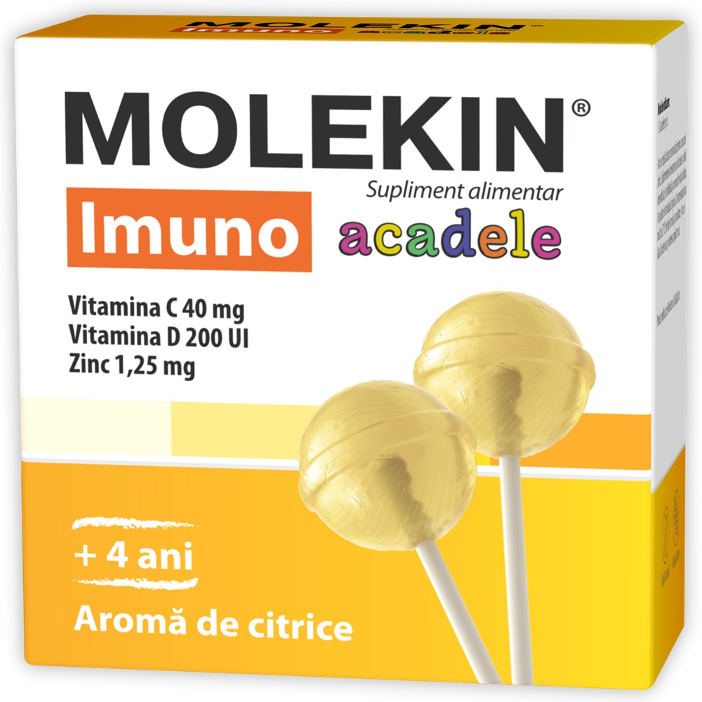 Imunitate - Molekin Imuno 4 ani+, 12 acadele, Zdrovit, sinapis.ro