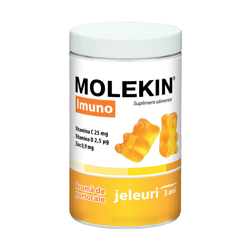 Imunitate - Molekin Imuno cu aromă de portocală 3 ani+, 60 jeleuri, Zdrovit, sinapis.ro