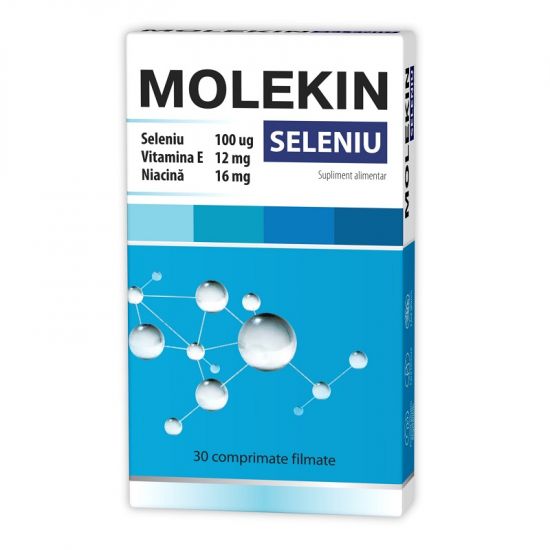 SUPLIMENTE - Molekin Seleniu 100 mcg, 30 comprimate filmate, Zdrovit, sinapis.ro