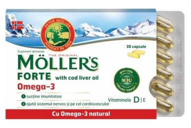 Uz general - Moller's forte omega3 with cod liver oil 30cps, sinapis.ro