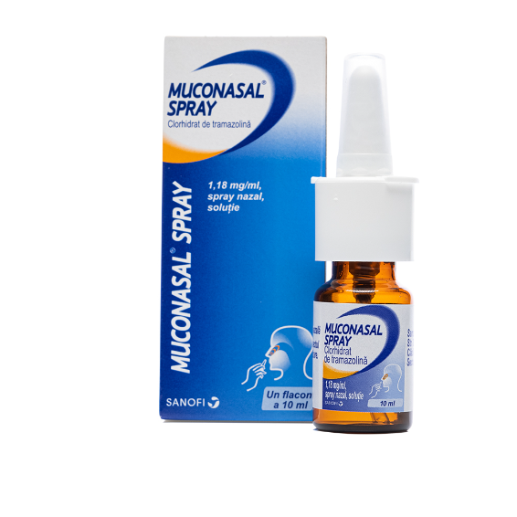 Solutii nazale - Muconasal spray nazal, 1.18mg/ml, 10ml, Opella, sinapis.ro