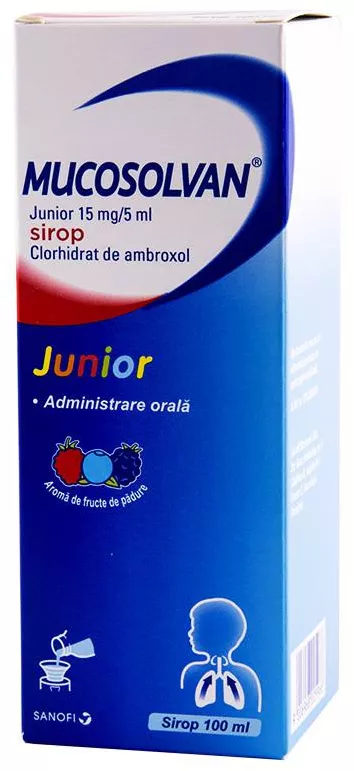 Siropuri de tuse - Mucosolvan Junior 15 mg/5 ml, sirop 100ml, Sanofi, sinapis.ro