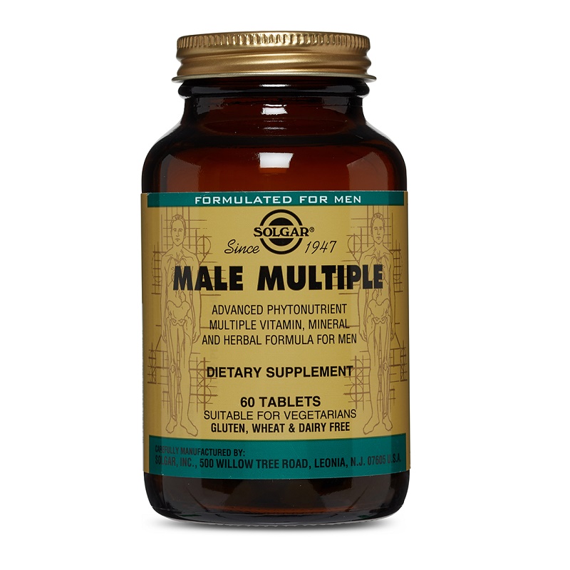 Adulti - Multivitamina Male Multiple pentru bărbați, 60 tablete, Solgar, sinapis.ro