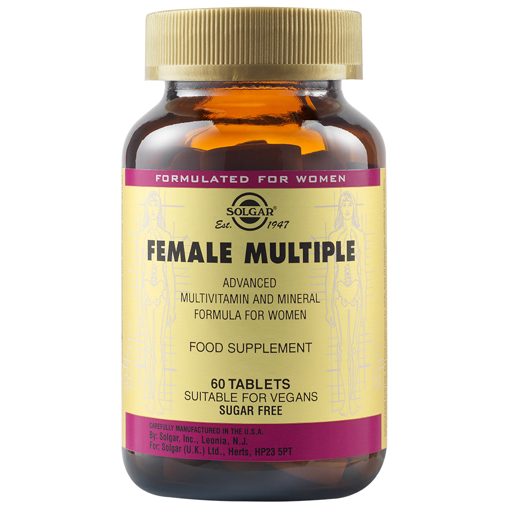 Adulti - Multivitamine și minerale pentru femei Female Multiple, 60 tablete, Solgar, sinapis.ro