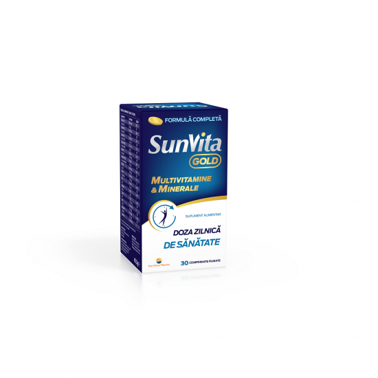 Uz general - Multivitamine și minerale SunVita Gold, 30 comprimate, Sun Wave Pharma, sinapis.ro