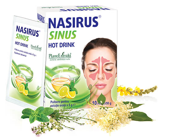 Raceala si gripa - Nasirus Sinus hot drink, 10 plicuri, PlantExtrakt, sinapis.ro