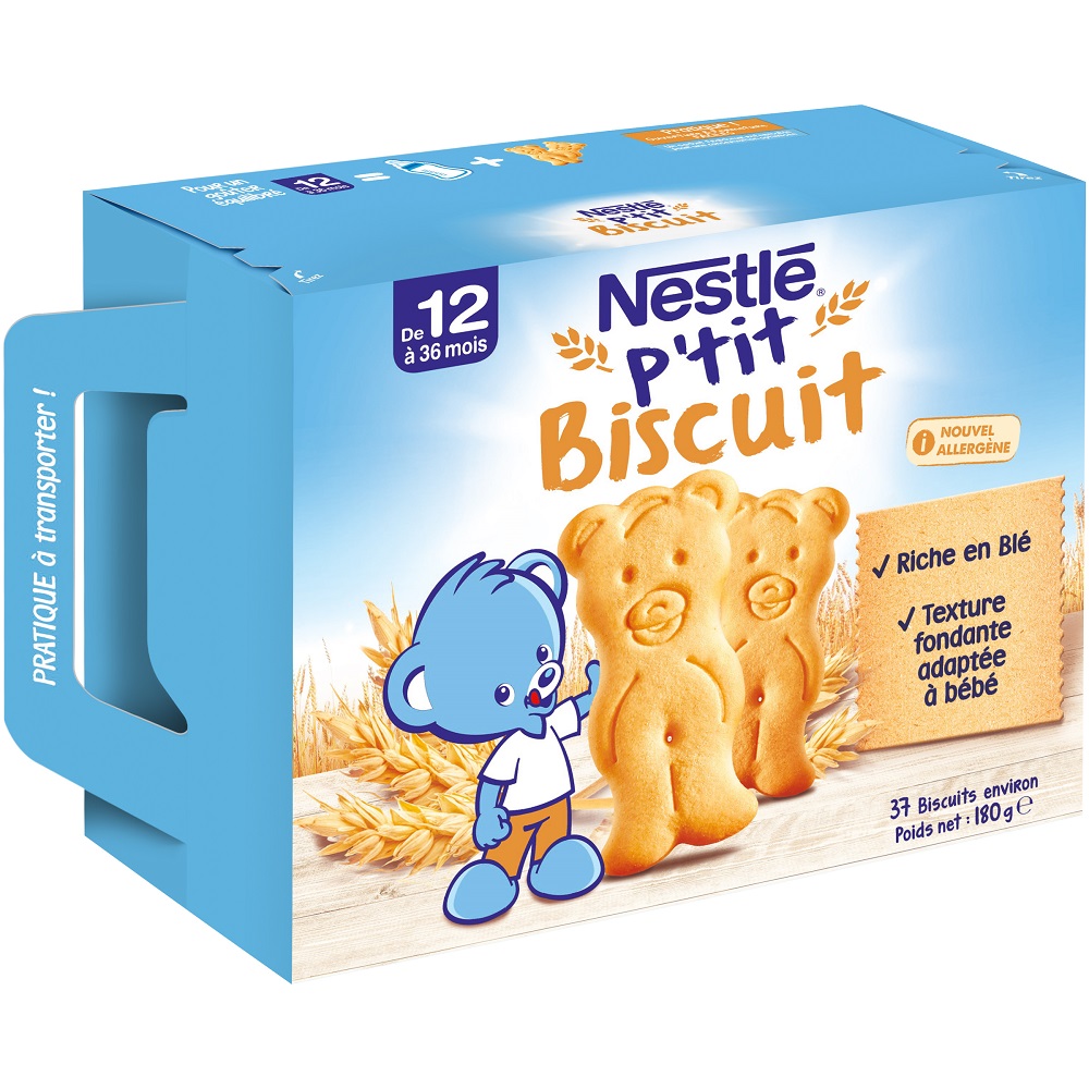 Cereale-biscuiti-pireuri - Nestle Biscuiti p'tit 180g, de la 12luni, sinapis.ro