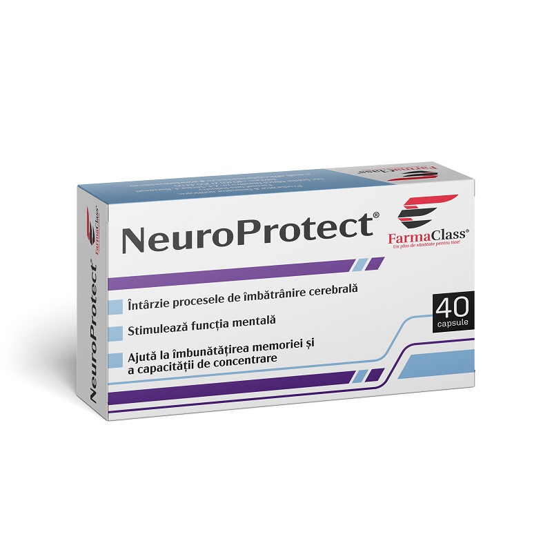 Circulatie cerebrala si memorie - Neuro protect 40 capsule, FarmaClass, sinapis.ro