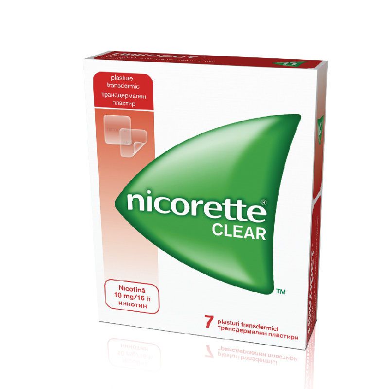DETOXIFIERE - Nicorette® Clear 10 mg/16 h plasture transdermic, sinapis.ro