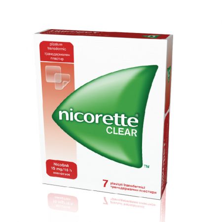 DETOXIFIERE - Nicorette® Clear 15 mg/16 h plasture transdermic, sinapis.ro