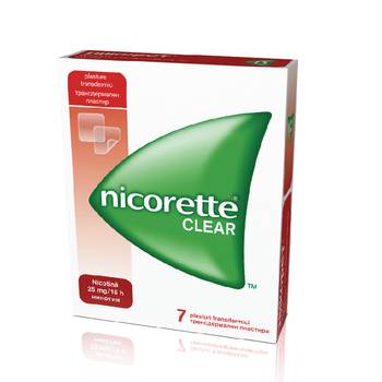 DETOXIFIERE - Nicorette® Clear 25 mg/16 h plasture transdermic, sinapis.ro