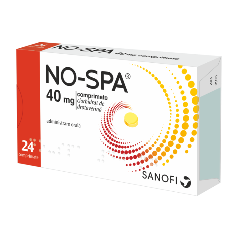 Antispastice - No - Spa 40mg, 24 comprimate, Sanofi, sinapis.ro