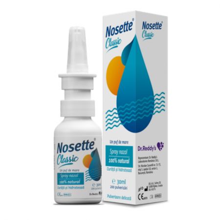 Solutii nazale - Nosette Classic spray nazal natural, 30ml, Dr. Reddy's, sinapis.ro