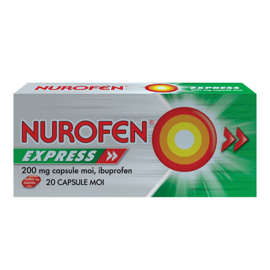 Analgezice - Nurofen Express 200mg, 20 capsule, Reckitt Benckiser Healthcare, sinapis.ro