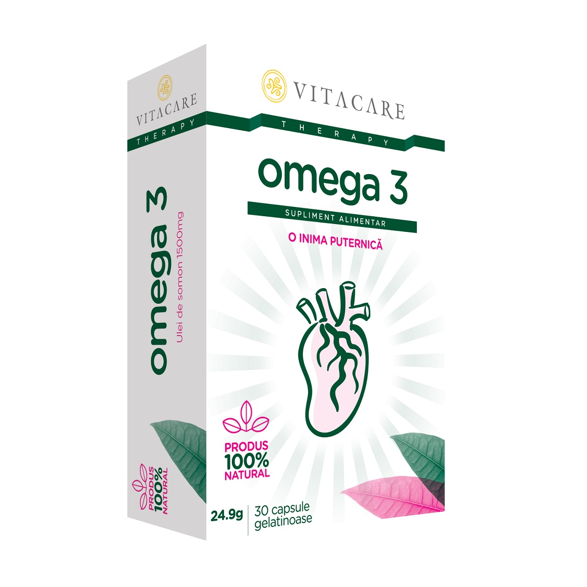 Anticolesterol - Omega 3, 30 capsule, Vitacare, sinapis.ro
