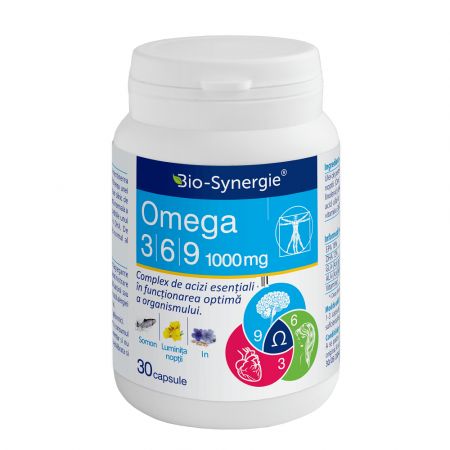 Anticolesterol - Omega 3-6-9 1000mg, 30 capsule, Bio Synergie , sinapis.ro