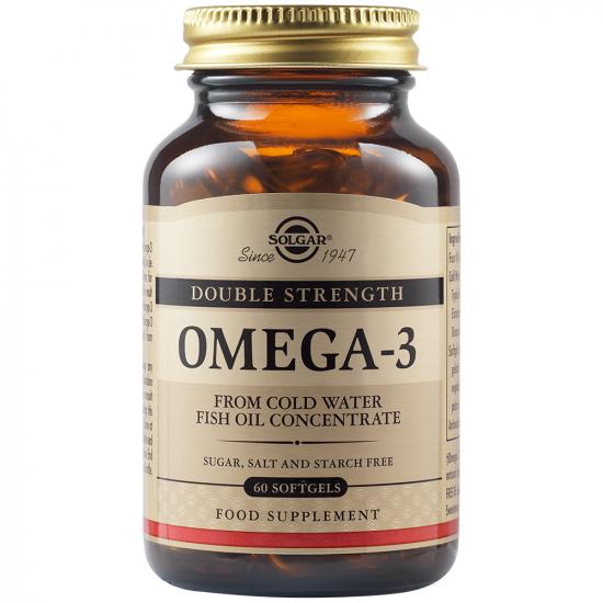 Anticolesterol - Omega 3 dublu concentrat, 60 capsule, Solgar, sinapis.ro