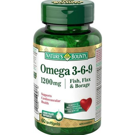 Anticolesterol - Omega 3-6-9 Nature's Bounty, 60 tablete, Walmark, sinapis.ro