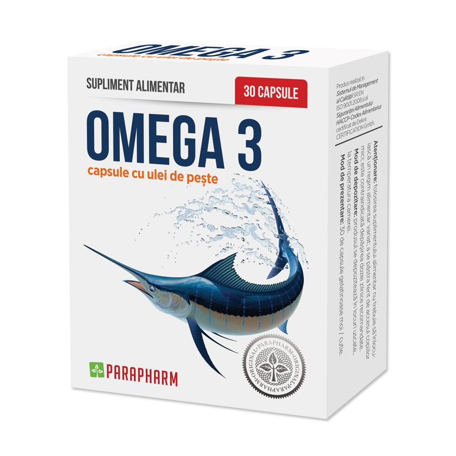 Anticolesterol - Omega3 capsule cu ulei de peste, 30 capsule, sinapis.ro