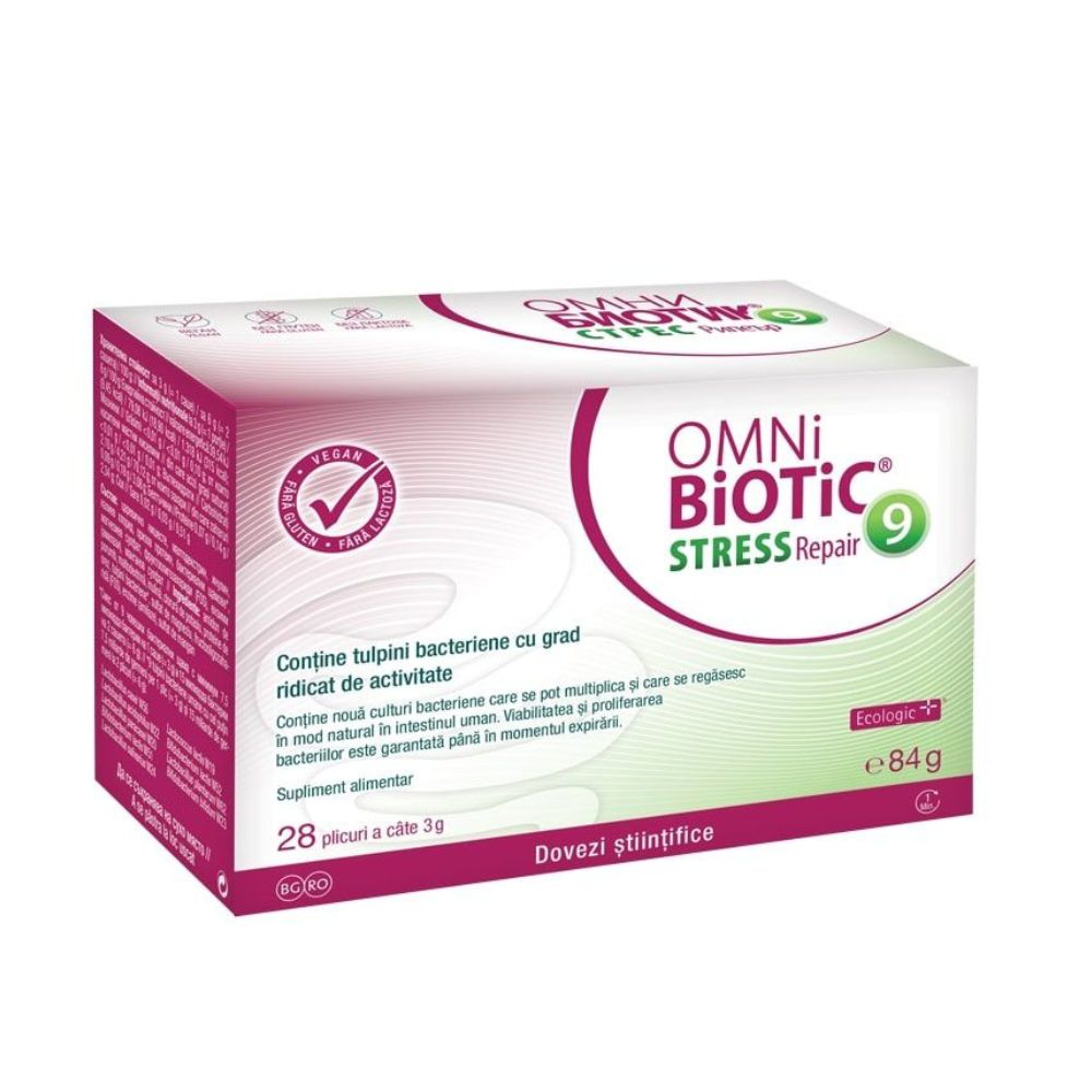 Probiotice si Prebiotice - OmniBiotic Stress Repair, 28 plicuri, sinapis.ro