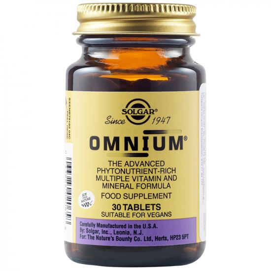 Adulti - Omnium Multivitamine și minerale, 30 tablete, Solgar, sinapis.ro