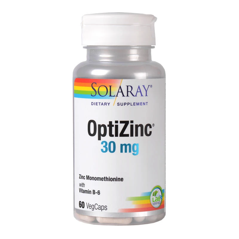 Minerale - OptiZinc 30 mg Solaray, 60 capsule, Secom, sinapis.ro