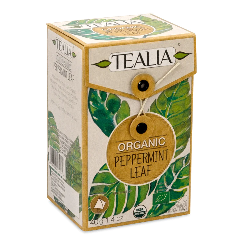 CEAIURI - Organic Peppermint, 20 plicuri, Tealia, sinapis.ro