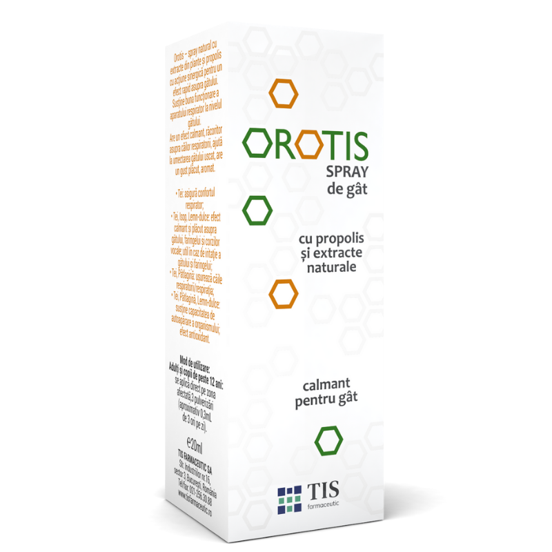 Dureri de gat - Orotis, spray de gât, 20 ml, Tis, sinapis.ro