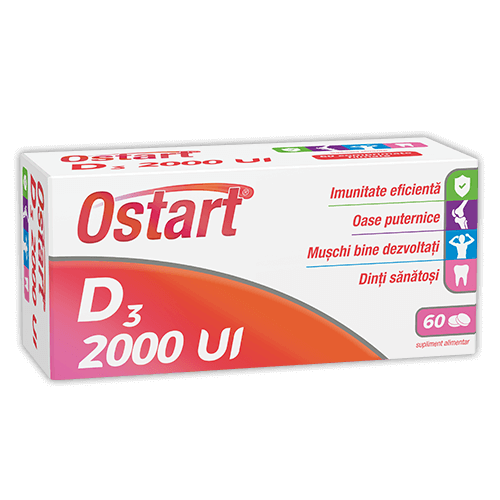 IMUNOMODULATOARE - Ostart® D3 2000UI, 60 comprimate, sinapis.ro