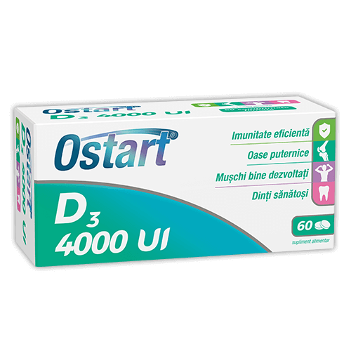 IMUNOMODULATOARE - Ostart® D3 4000UI, 60 comprimate, sinapis.ro