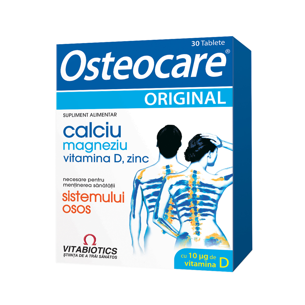 Uz general - Osteocare original (Ca+Mg+D), 30 comprimate, Vitabiotics, sinapis.ro